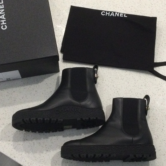 CHANEL Shoes - NWT AUTHENTIC CHANEL ANKLE BOOTS 2021                 SIZE    39.5 BLACK